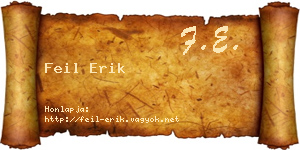 Feil Erik névjegykártya